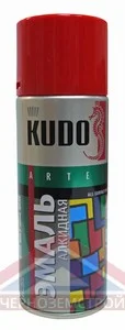 Эмаль-аэрозоль универсал. Красная 520мл KUDO