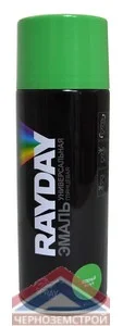 Зеленая Эмаль-аэрозоль Акрил. RAYDAY 520 мл