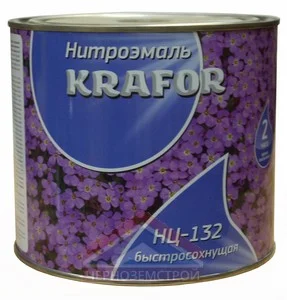 Эмаль НЦ-132 зеленая 1,7 кг "КРАФОР"