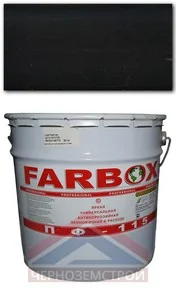 Эмаль ПФ-115 черная  20 кг Farbox "БРИЦ"