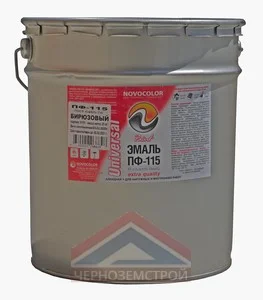 Эмаль ПФ-115 бирюзовая 25 кг ГОСТ "NOVOCOLOR"