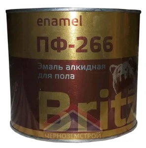 Эмаль ПФ-266 красно-коричневая 1,9 кг ТУ "БРИЦ"