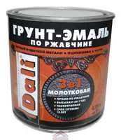 Грунт-эмаль "Дали" по ржавчине 3 в1 молотковая 0,75л 