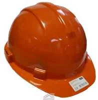Каска защитная из ударопрочной пластмассы, оранжевая 