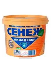 Сенеж Аквадекор тонирующий антисептик для дерева 2,5кг