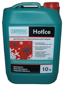 Противоморозная добавка для бетона Cemmix HotIce, 10 л
