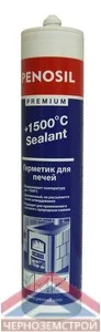 Герметик силикатный для печей и каминов Penosil Premium + 1500 °C Sealant, 280 мл, черный