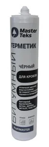 Герметик для кровли Битумный "PROFIMASTER" 260мл Черный "MASTERTEKS"