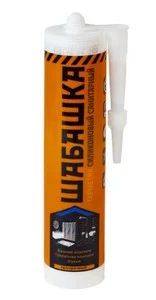 Герметик "ШАБАШКА" силиконовый санитарный 280 мл. Прозрачный