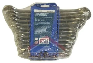 Набор ключей гаечных комбинированных Cr-v, матов.полировка, 12 предметов уп