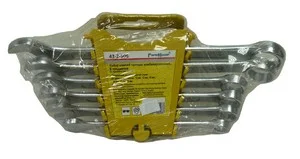 Набор ключей гаечных комбинированных Cr-v, углеродистая сталь, 6 предметов уп