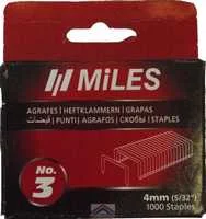 Скоба тип 53, 4 мм для мебельного степлера  1000 шт "MILES"