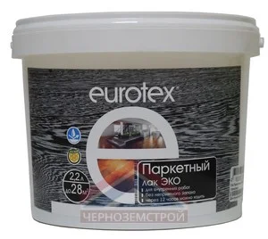 Лак паркетный глянец  2,2 л "EUROTEX"  ЭКО