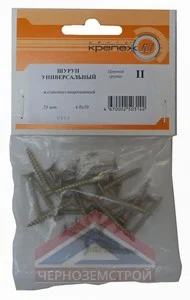 Шуруп унив. желто-пассив. 4х30 25 шт.