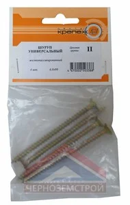 Шуруп унив. желто-пассив. 6х90 4 шт.