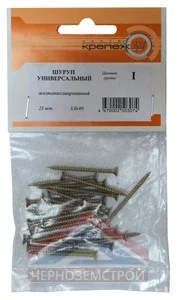 Шуруп унив. желто-пассив. 3х40 25 шт.