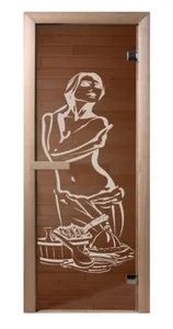 Дверь стеклянная бронза "Искушение" 1,9 х 0,7 м 8 мм 