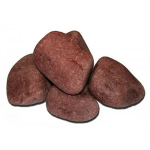 Камни для сауны малиновый кварцит 20 кг обвалованный