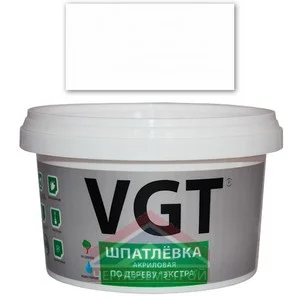Шпатлевка по дереву "Экстра" Белая 0,3 кг "ВГТ"