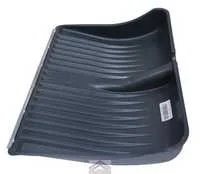 Лопата снеговая 500х390мм пластмассовая, алюминиевая планка, Без черенка