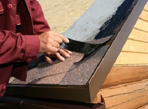 наклеивание гибких кровельных материалов